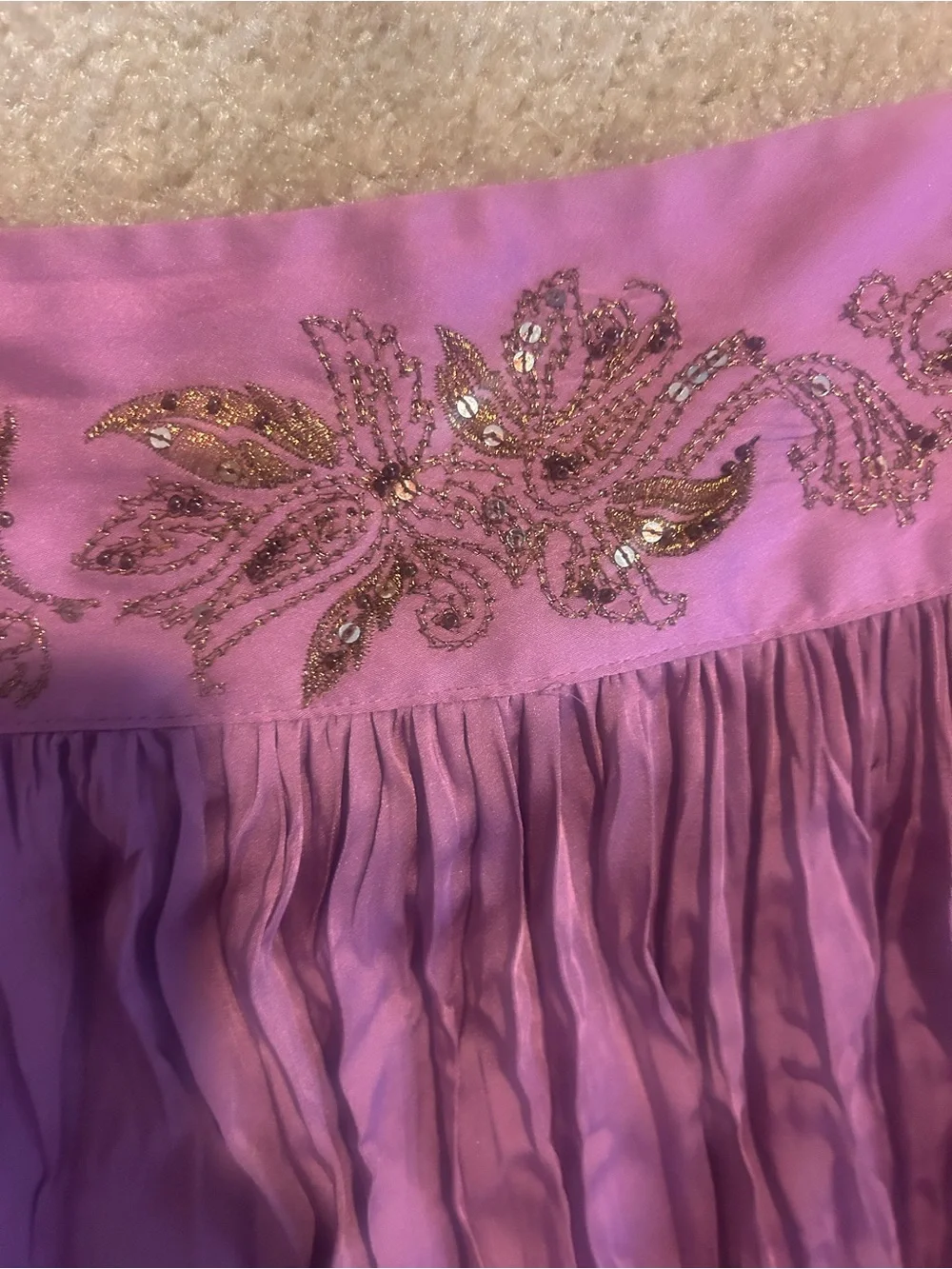 Women's purple Tiered Crinkle Maxi Skirt y2k